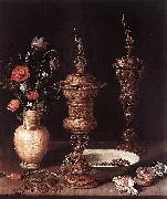 Clara Peeters Still-Life with Flowers and Goblets oil painting